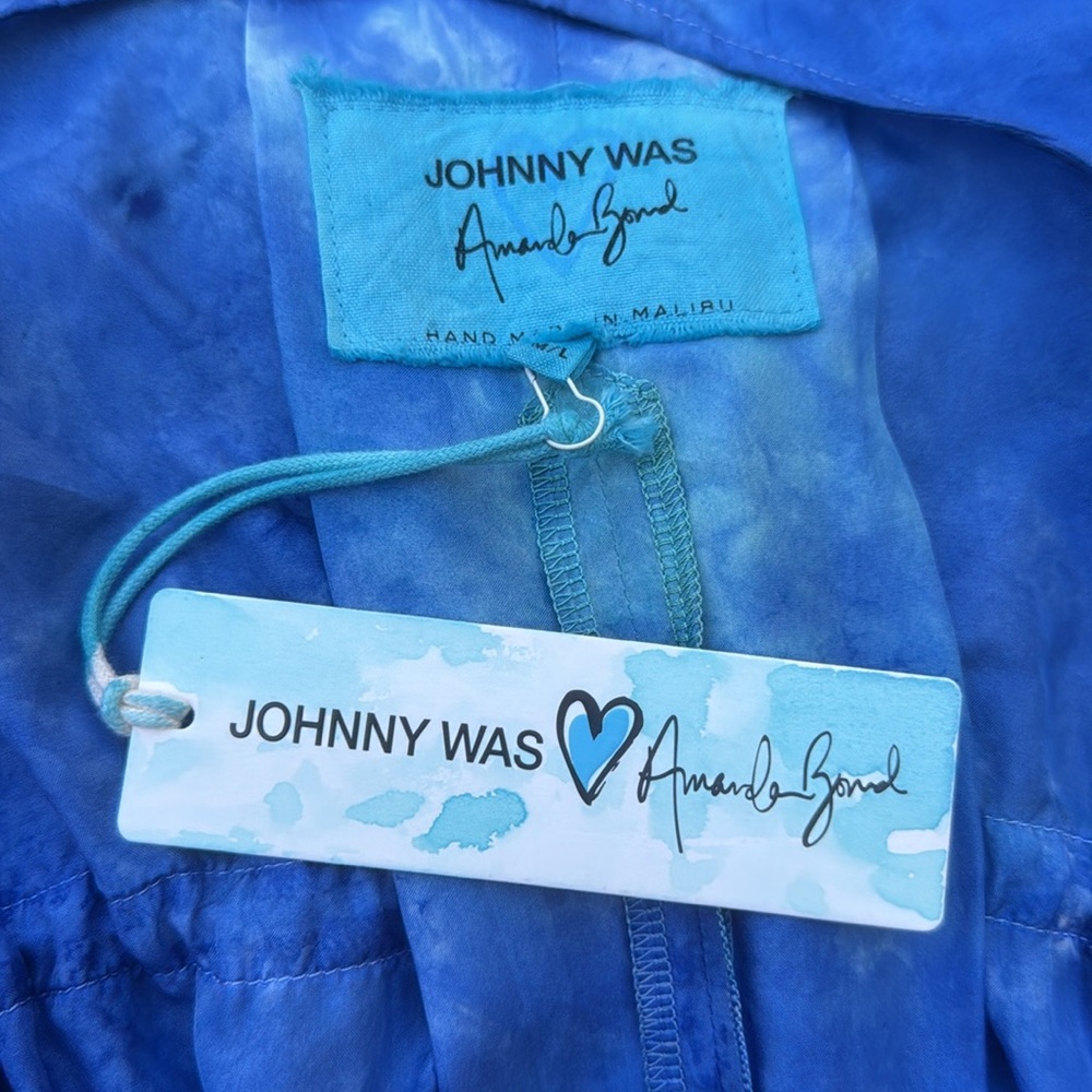 Johnny Was “Amanda Bond” Calista Jumpsuit NWT Handmade 100% Silk Wide Leg Sz M/L - Picture 15 of 17